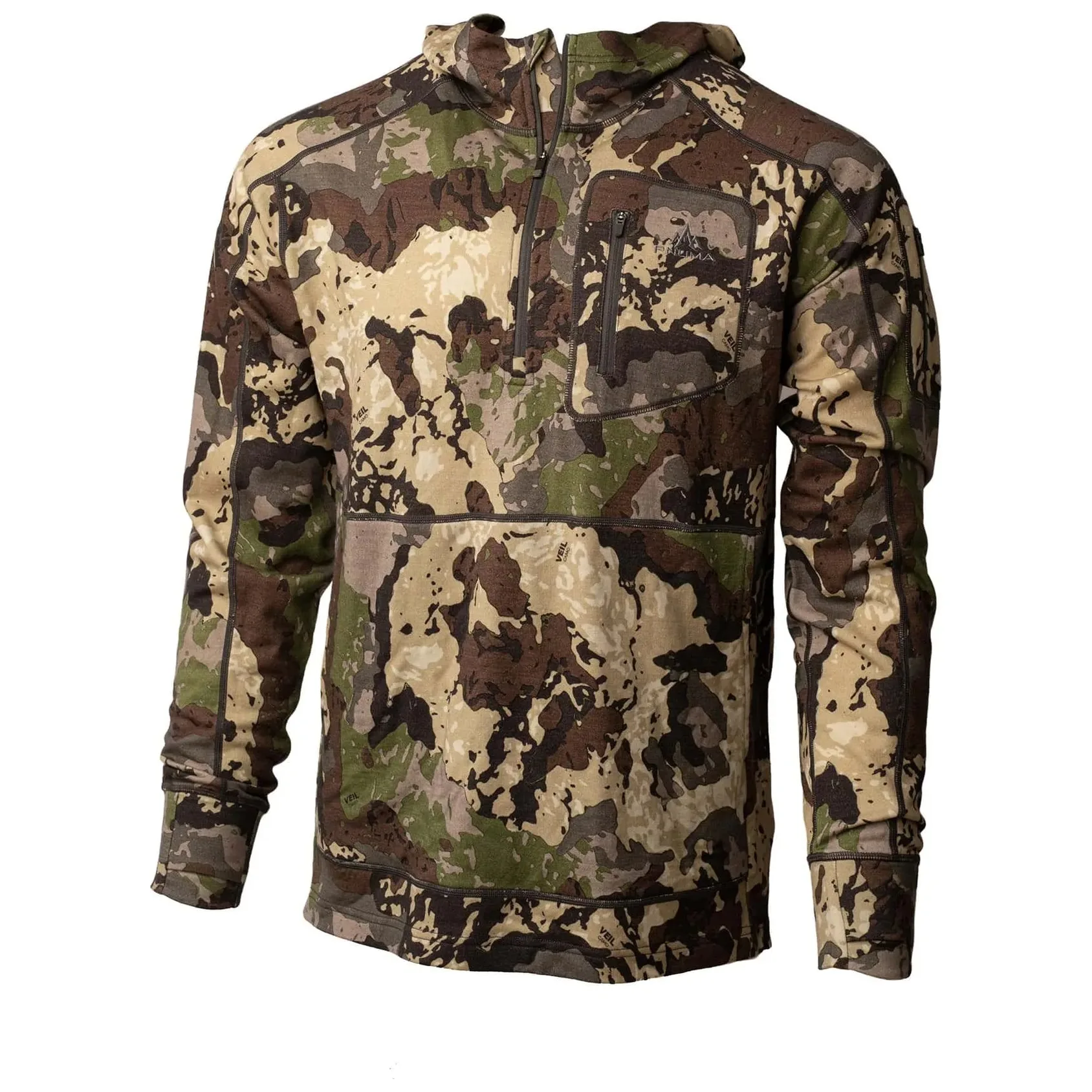 Pnuma Outdoors Merino Wool Gunnison Hoodie, Caza Camo 3XL P905CXXX
