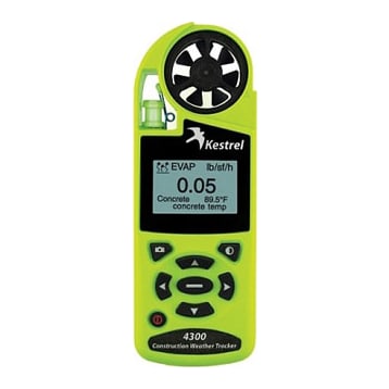 Kestrel 4300 Bluetooth Construction Weather & Environmental Meter 0843B