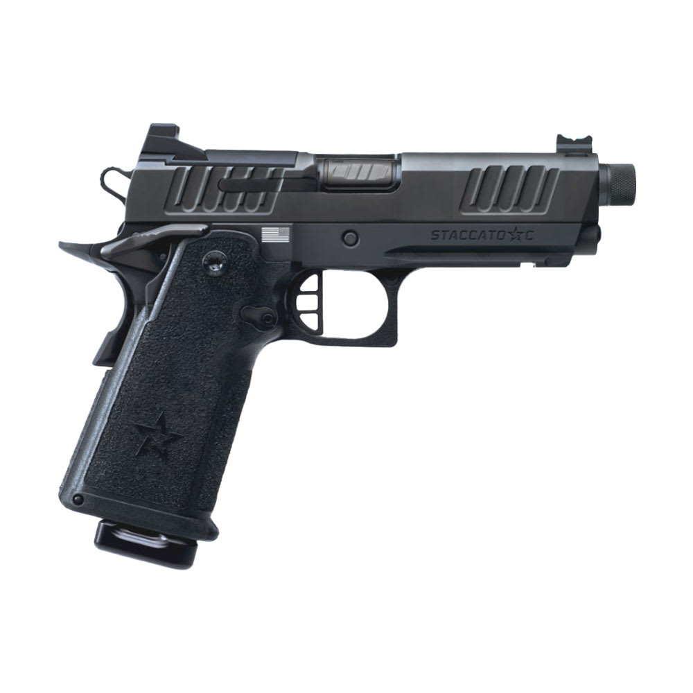 Staccato C Full Size Grip Carry + Duty V3 C Optic Ready DLC Threaded Barrel (Flat Trig) DLC/DLC TB Frm/Fnsh 15-1501-000314