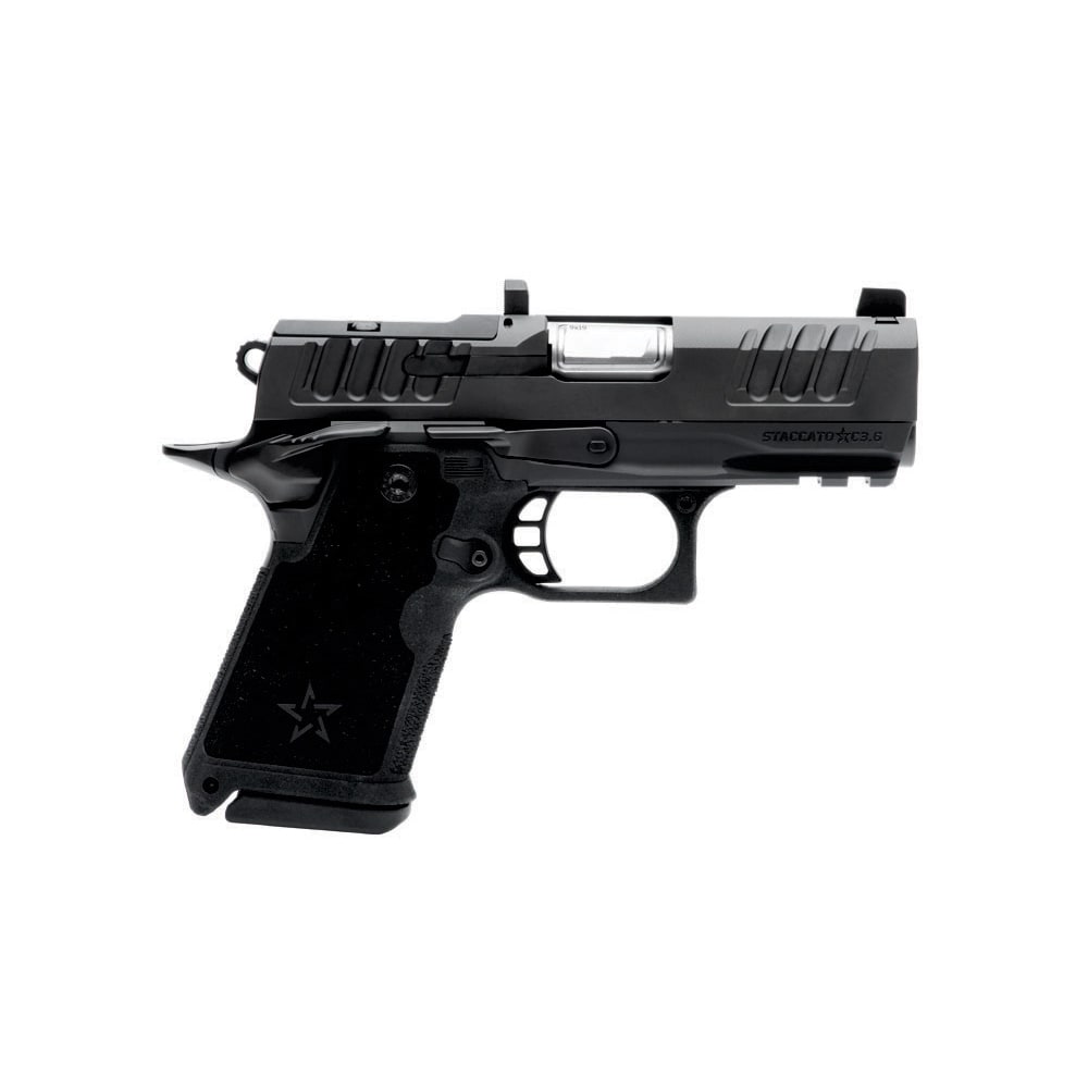 Staccato Base HD C3.6 9mm SS Barrel Black Front Sight Pistol 2x 15rd Mags (MecGar) 20-1601-000007