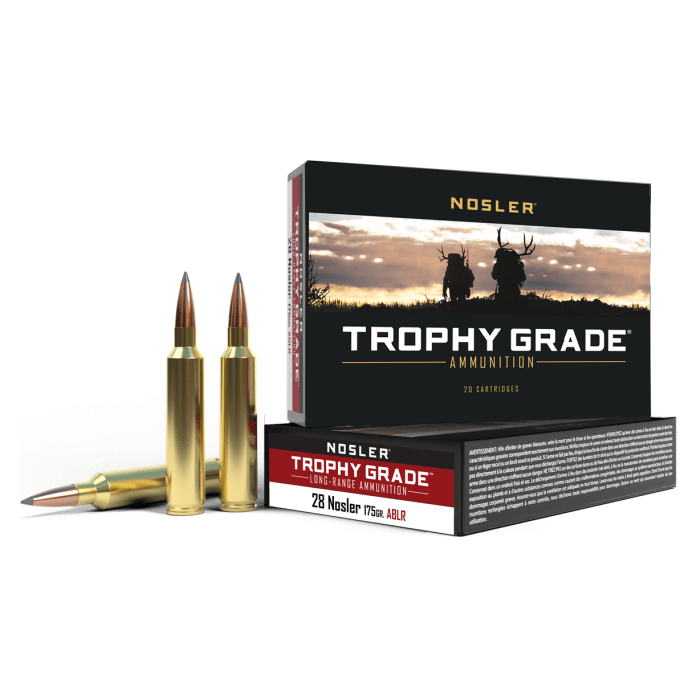 Nosler Trophy Grade 28 Nosler 175 Gr ABLR Cosmetic Blemish 60155
