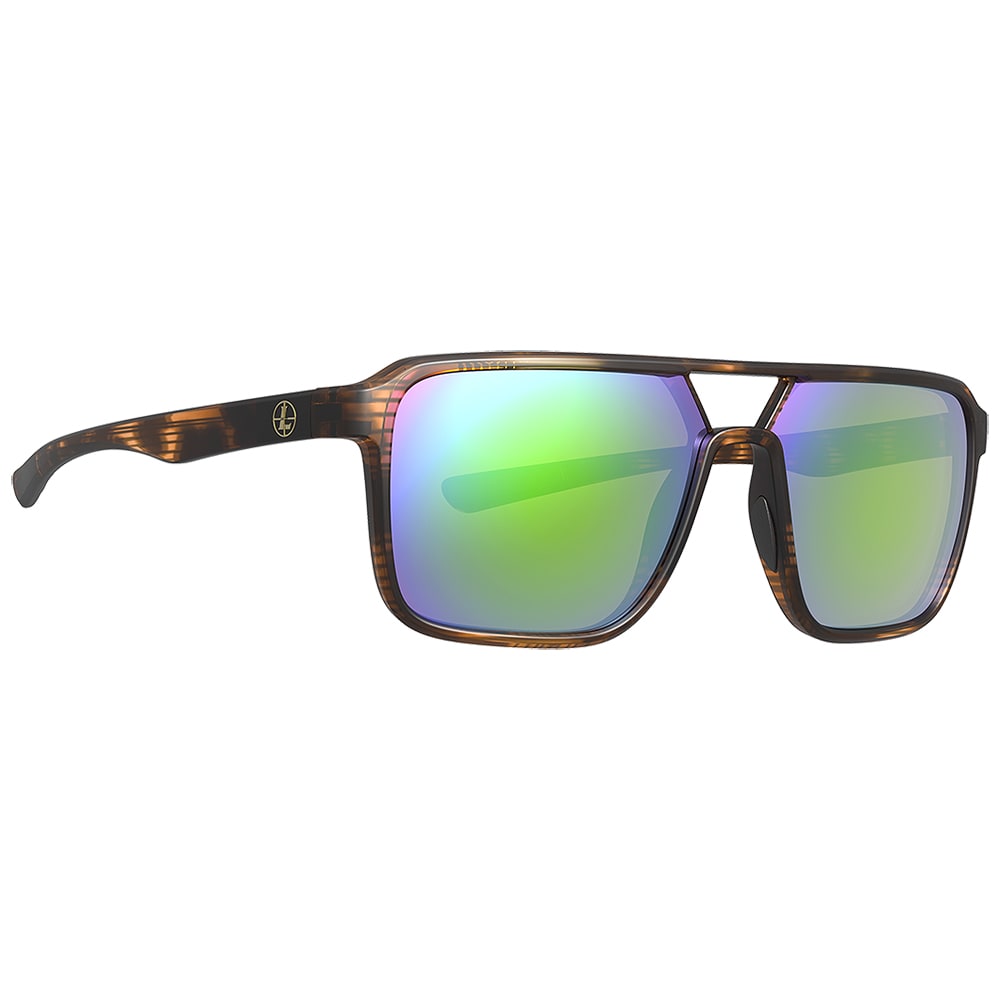 Leupold Bridger Matte Tortoise Performance Eyewear w/Emerald Mirror Lenses 186747