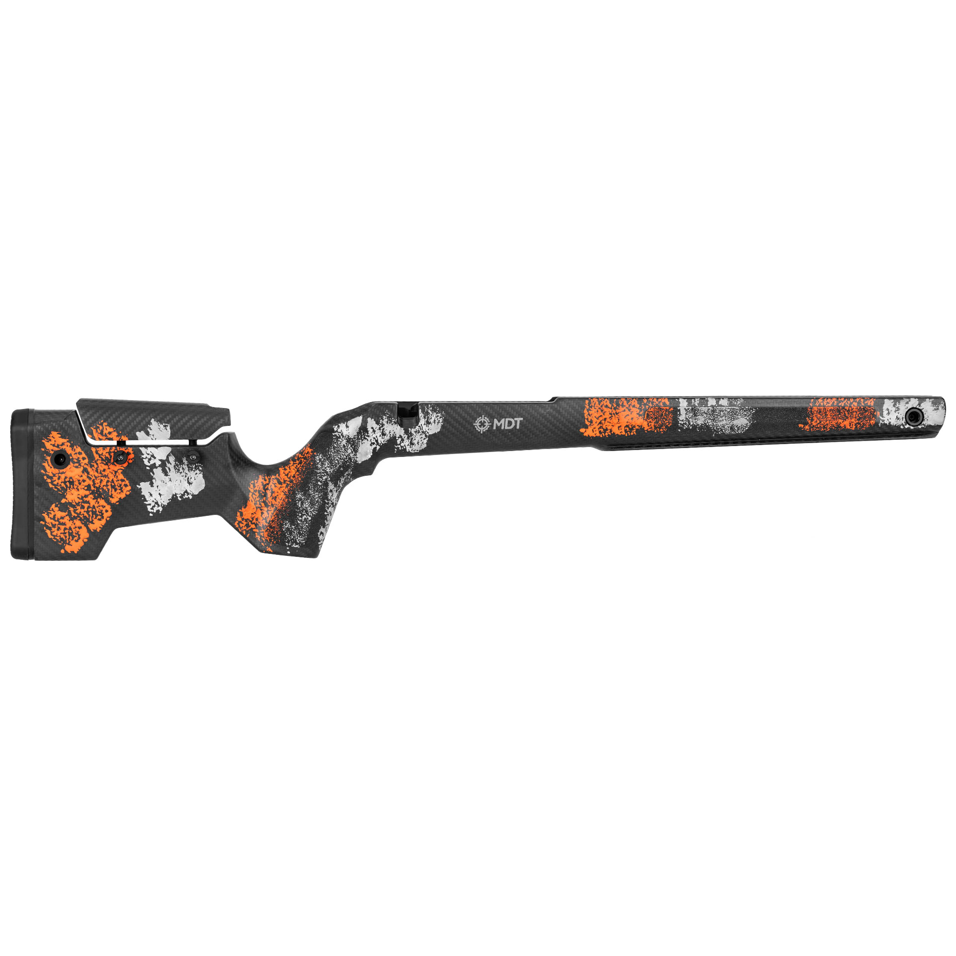 MDT CRBN Tikka T3X Long Action RH Fixed ARCA Hunter Orange and Grey Chassis System 114850-HOG
