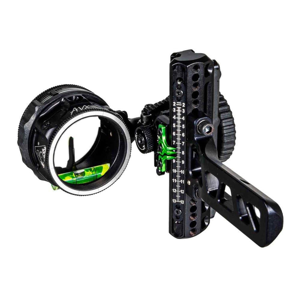 Driver Plus Slider Sight-Mathews® Bridge-Lock - w/ AVX-41 Scope - Single Pin- .019 Green Fiber-Stealth ADVP-B119-4GA