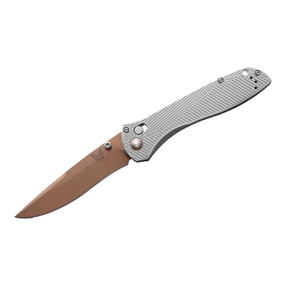 Benchmade Seven Ten AXIS WMH Recurve Drop-Point Gray Aluminum Knife 710FE-24