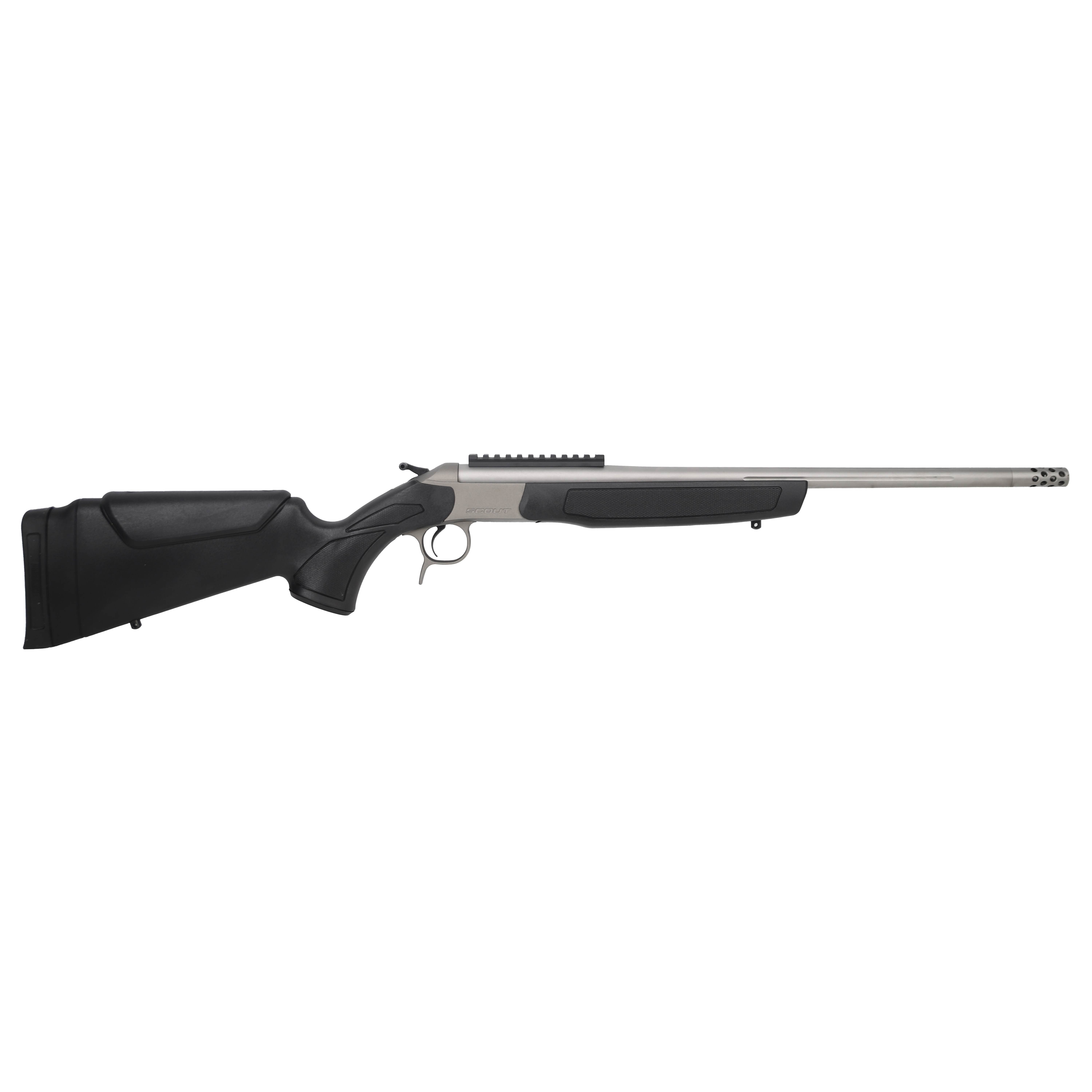 CVA Centerfire Scout SS TD .223 Rem 20" 1:9" 5/8x24 Bbl Stainless Steel/Black Rifle w/Omni Brake &amp; 0 MOA Pic Rail CR4434S