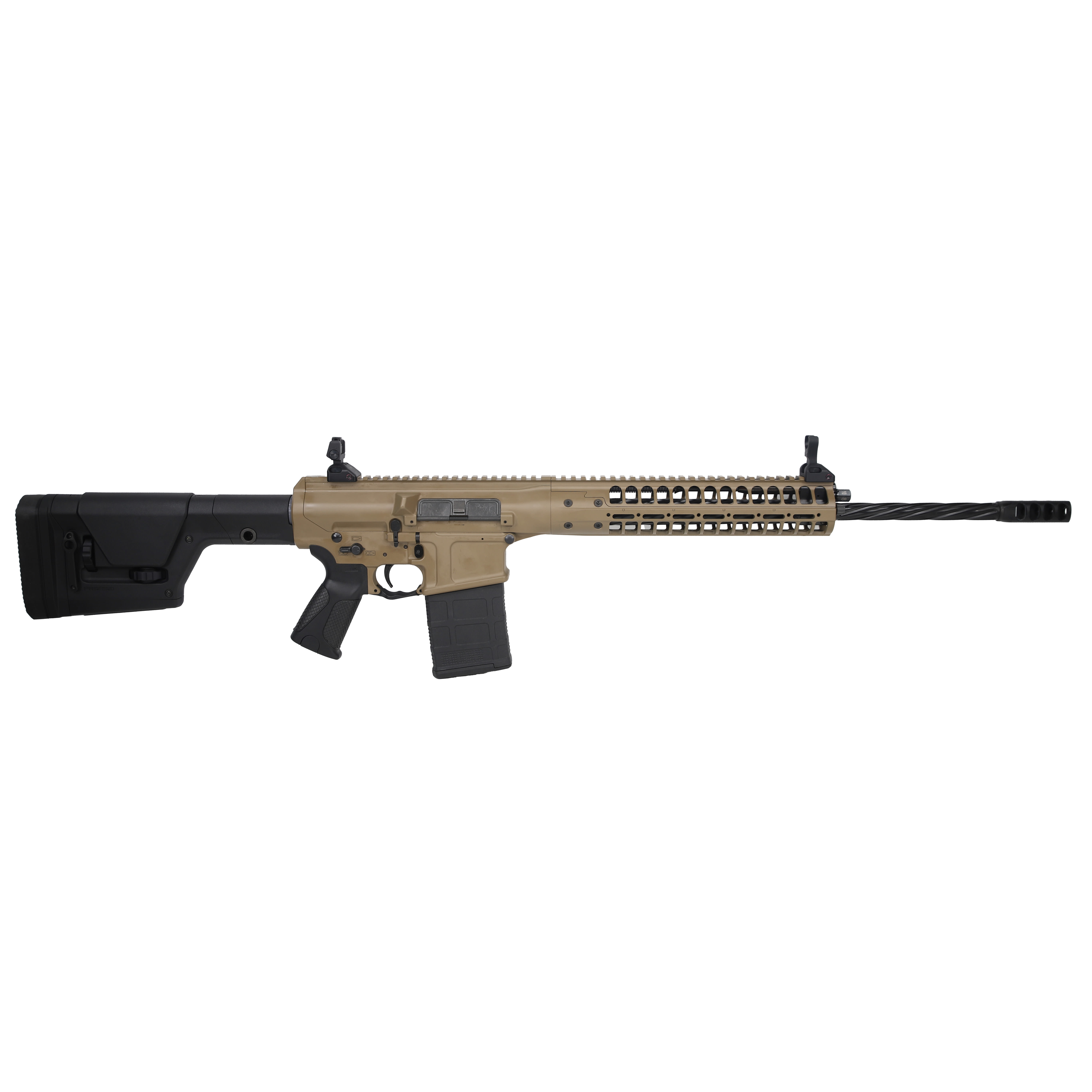 LWRC REPR MKII 7.62x51 20" 1:10" 5/8x24 Spiral Fluted Bbl FDE Side Charge Rifle REPRMKIIR7CKF20SC