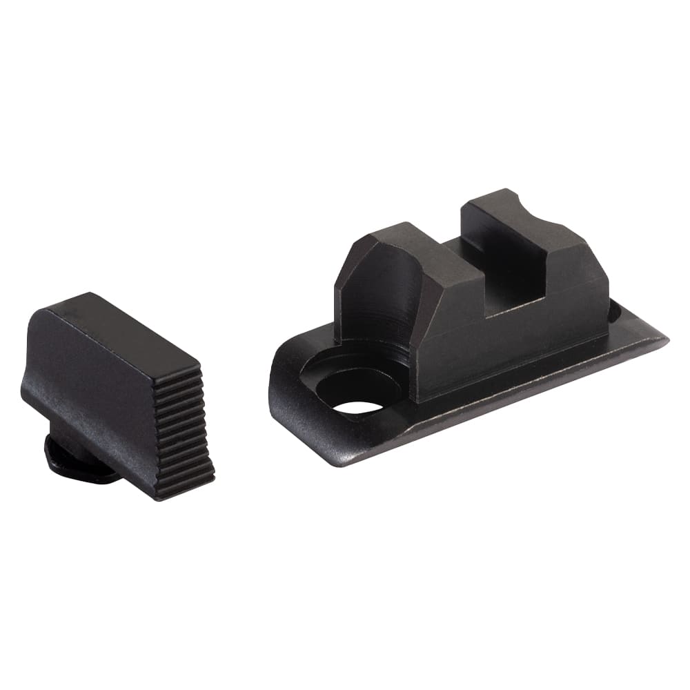 Ameriglo Black Serrated .240" Front Sight , Flat Black Rear Sight For Glock 43X / 48, COA, Slimline Width AC-453
