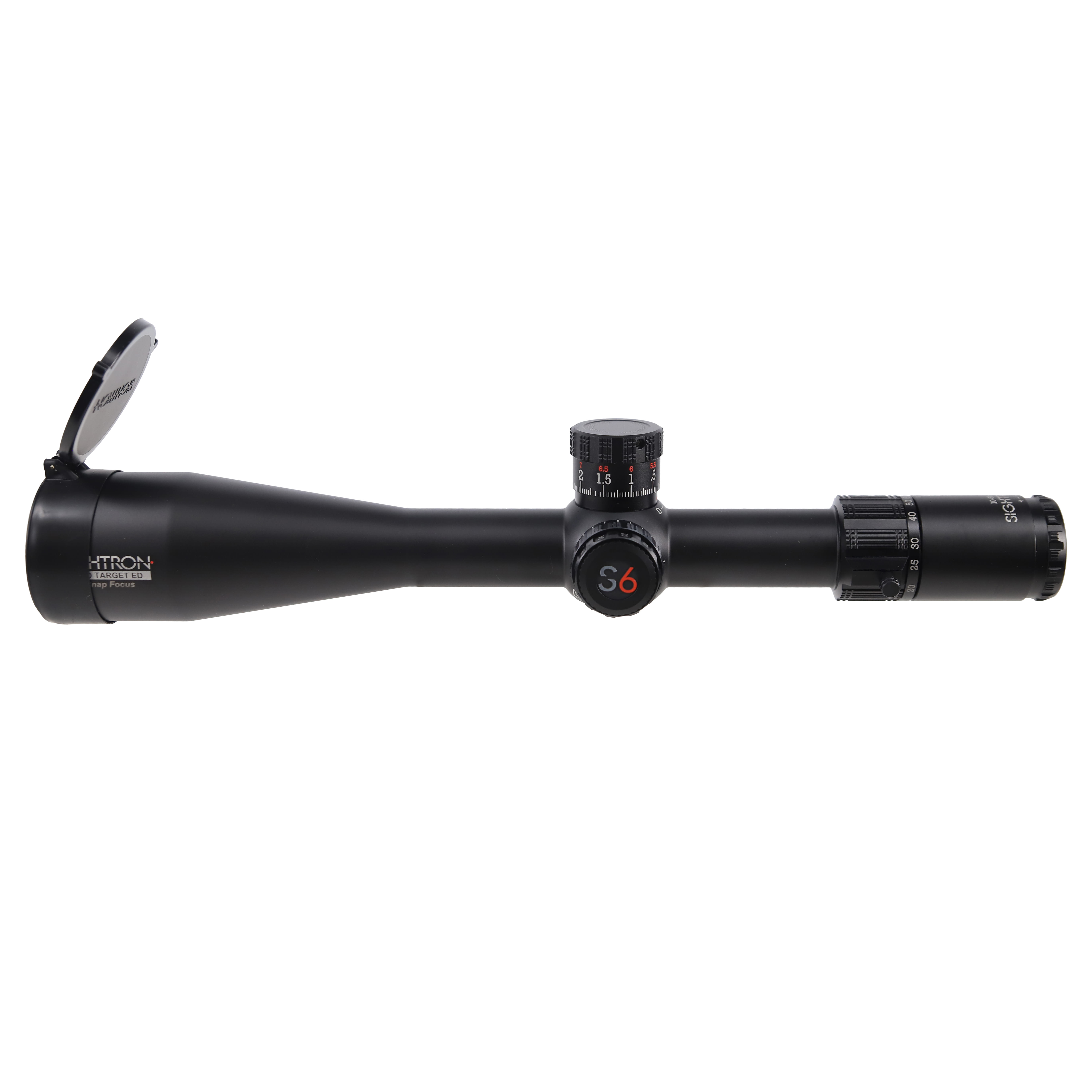 Sightron S6SSED1060X56ZSIRMH-FTSF 10-60x Magnification 56mm Objective Lense 34mm Tube SFP Illuminated Reticle Waterproof Riflescope 66016