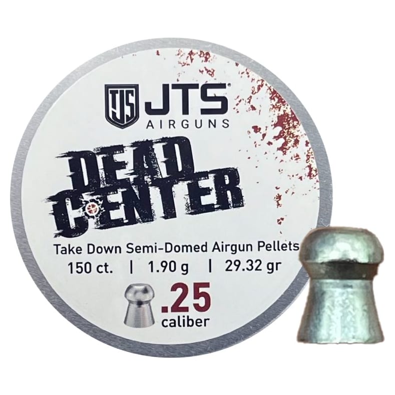 JTS Dead Center Precision .25 Cal 1.920g (29.63gr) Domed Pellets (150 ct) Bulk Package JAC114