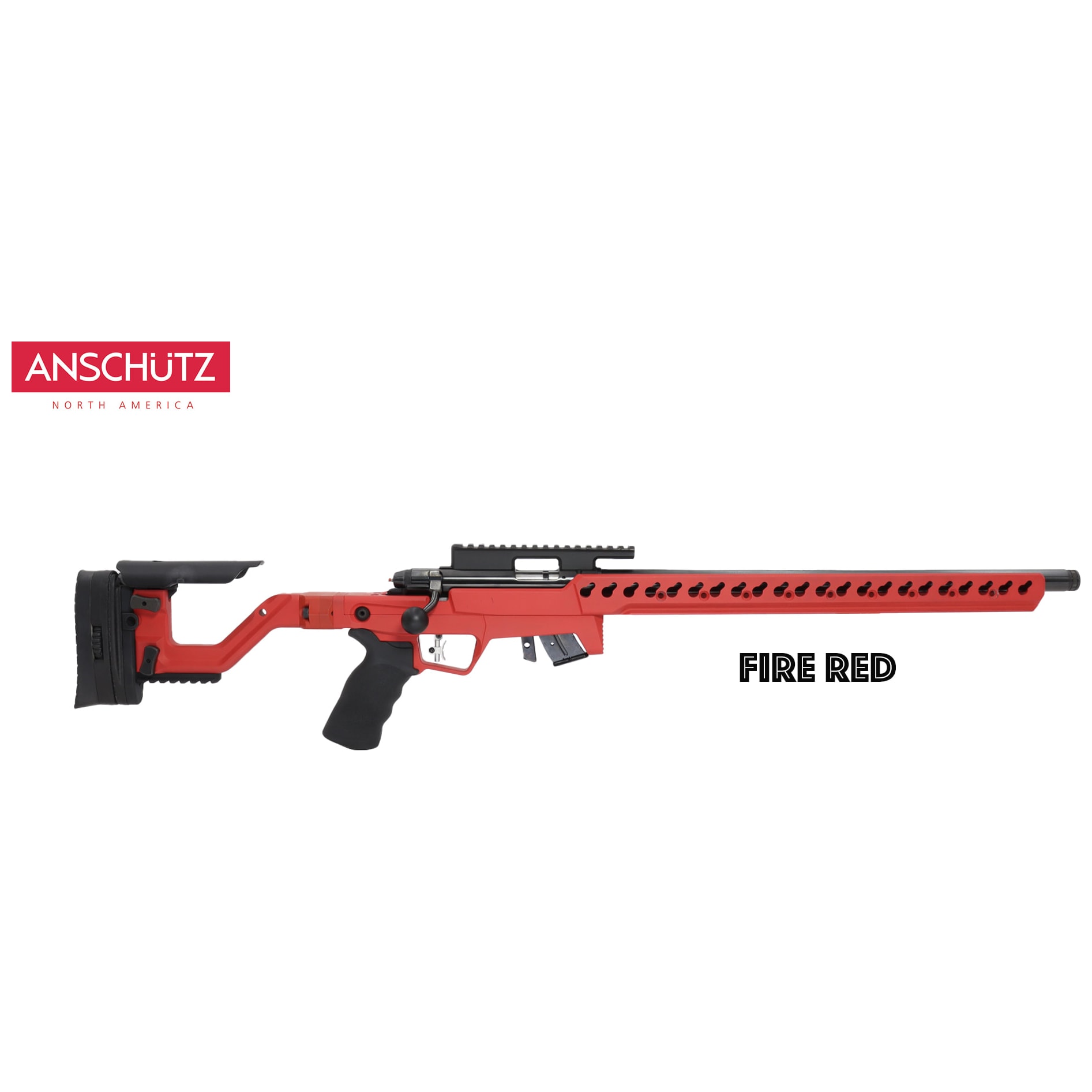 Anschutz 54.18 HB .22 LR 25.9" Bbl Fire Red Rifle w/5018 Match Trigger AI AT-X Chassis A016127AIFR