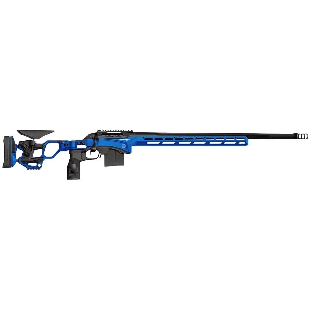 Cadex Defense CDX-SS SEVEN S.T.A.R.S. PRO 6mm BR 26" 1:7.5" Bbl Hybrid Blue/Black Rifle w/Hunting-Style MB CDXSS-PRO-6BR-26-CS20-D2A1N-HEB
