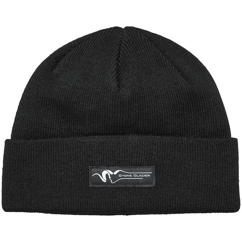 Stone Glacier Bluff Knit Cuffed Beanie Black Regular Regular 80011-BK-R