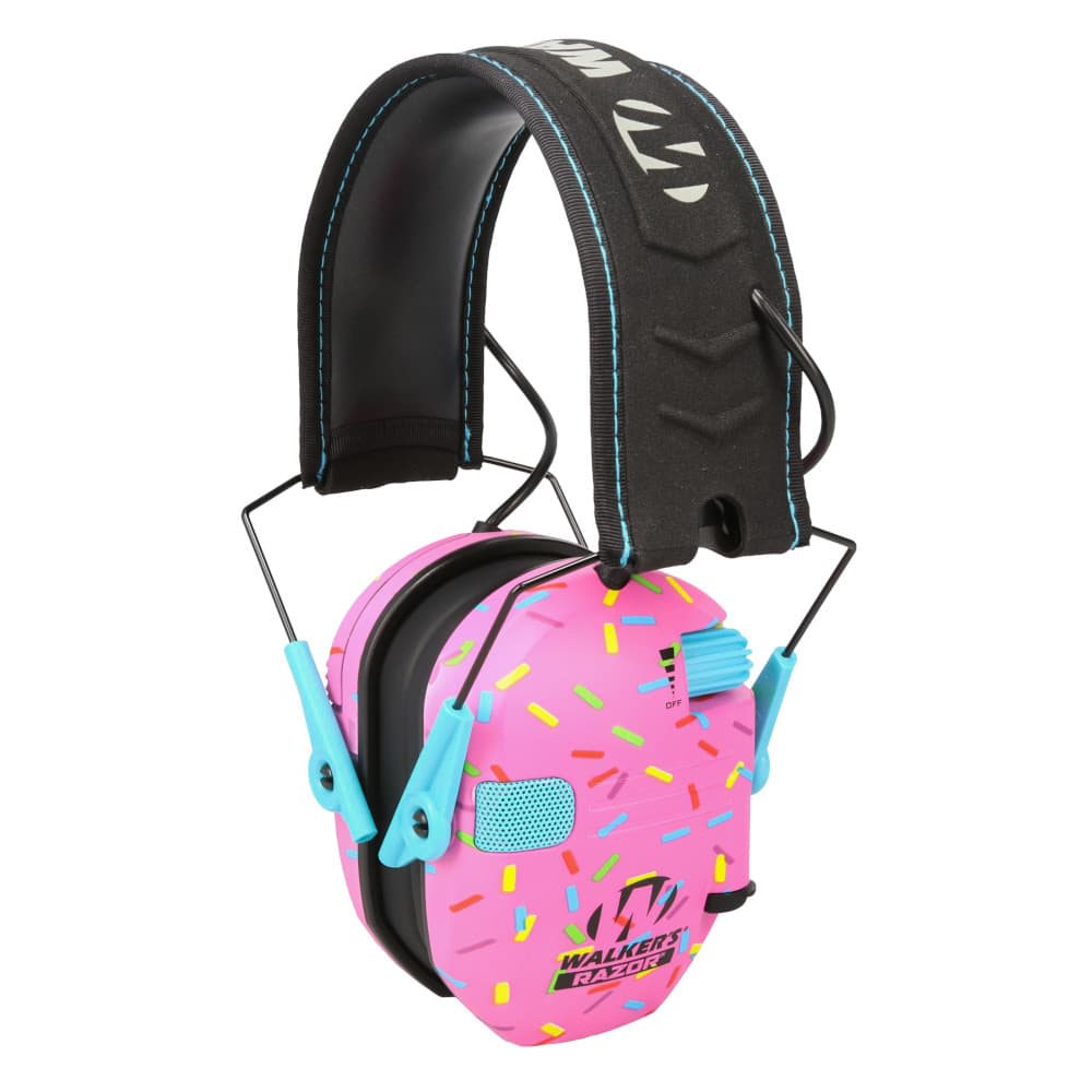 Walker's Razor Slim Electronic Muff Pink Sprinkles Electronic Ear Ear Muffs GWP-RSEM-SPRNKP