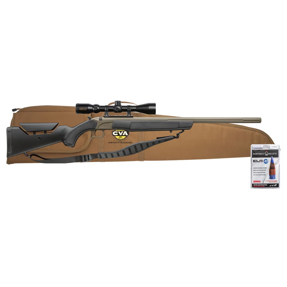 ACCURA™ LR-X - Cerakote FDE + Nitride | Black - KonusPro 4-12x44 IR BDC Reticle - .45 cal  - 30" bbl  - 3/4x20 PR3210NSCP