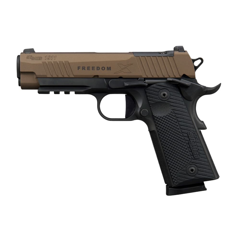Sig Sauer 1911 X-Series LE Freedom .45 ACP 4.2" Bbl SAO X-Ray 3 OR G10 Grips Bronze/Black Carry Pistol w/(2) 8rd Steel Mags  1911XCA-45-FBZXR3P
