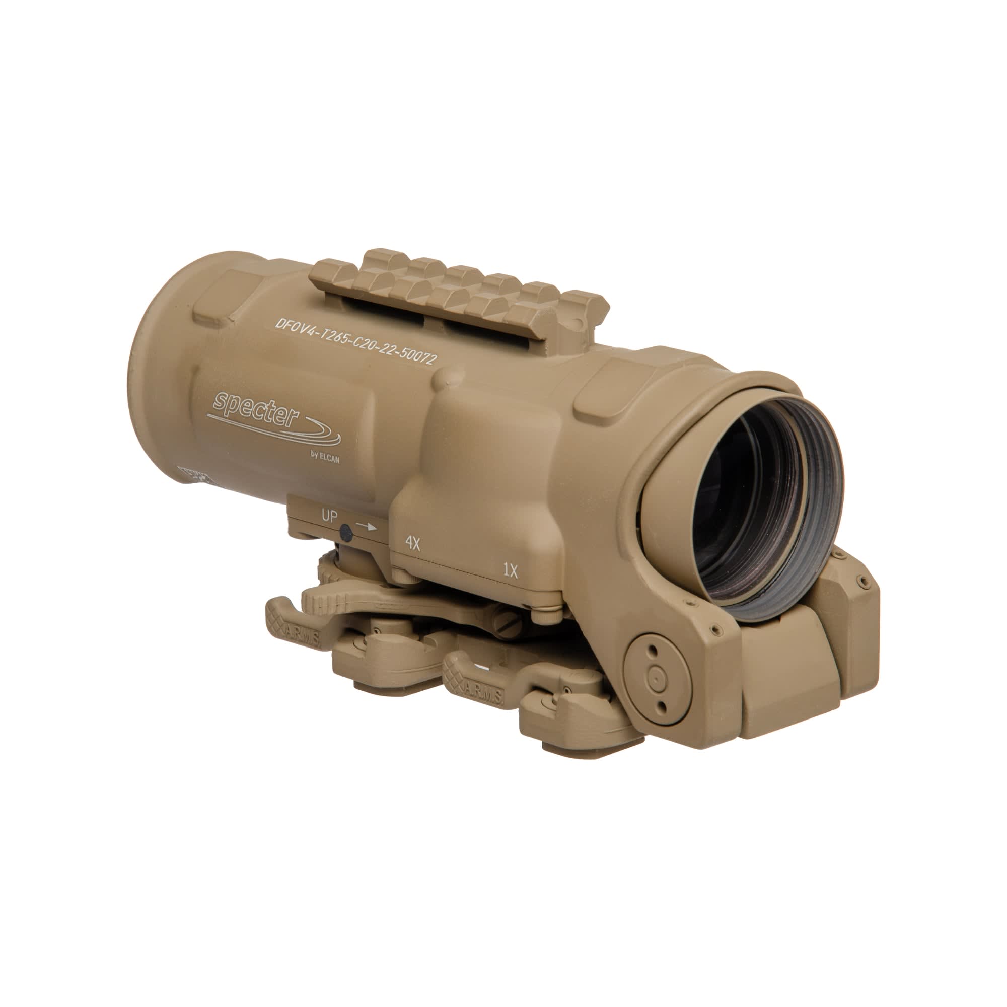 Elcan SpecterDR 1x/4x 7.62 BDC Reticle Dual Role Optical Sight FDE Rifle Scope DFOV4-T265-C20-SAI3