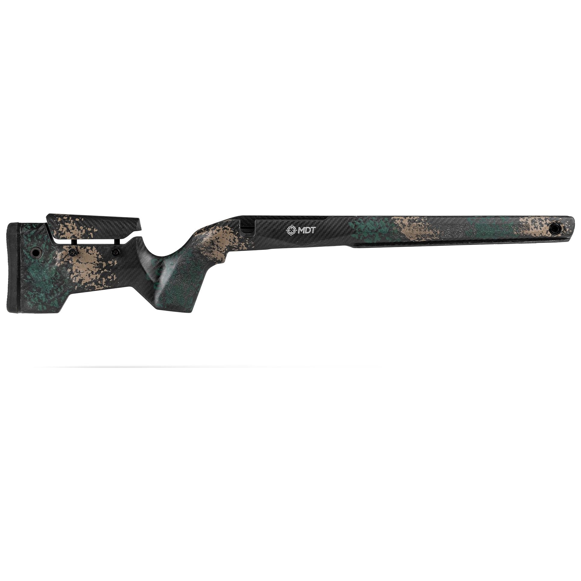 MDT CRBN Remington 700 Long Action RH Fixed ARCA Highland Green &amp; Flat Dark Earth Rifle Stock 109804-HGF