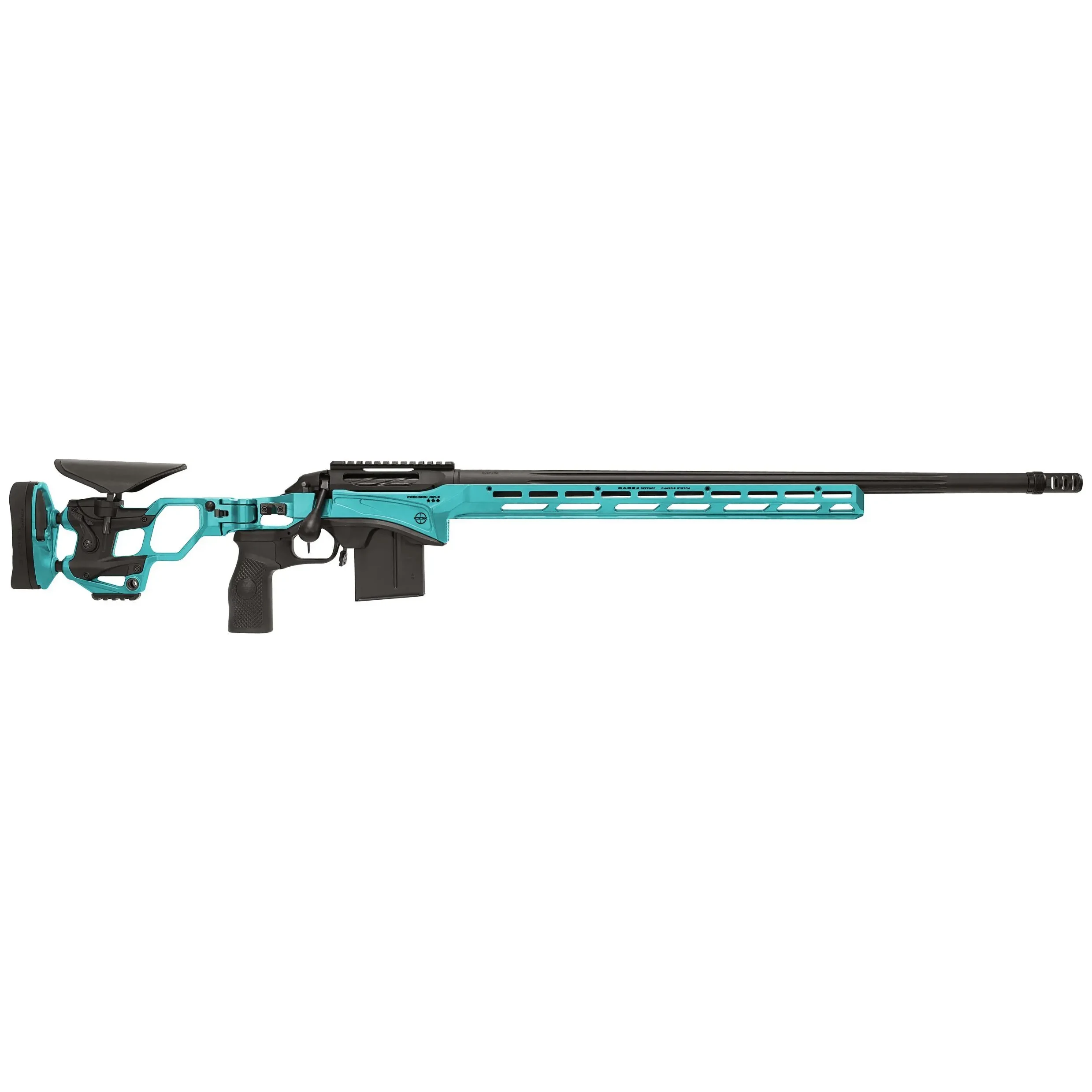 Cadex Defense CDX-SS SEVEN S.T.A.R.S. PRO .223 Rem 26" 1:8" Bbl Hybrid Blue/Black Rifle w/Hunting-Style MB CDXSS-PRO-223-26-CS20-D2B1N-HEB