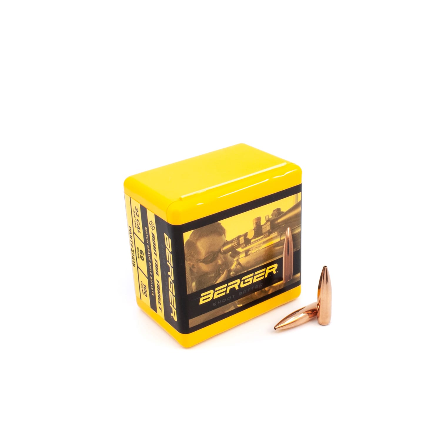 Berger .22 Cal 69gr BT Target Bullets (1000/Box) 22719