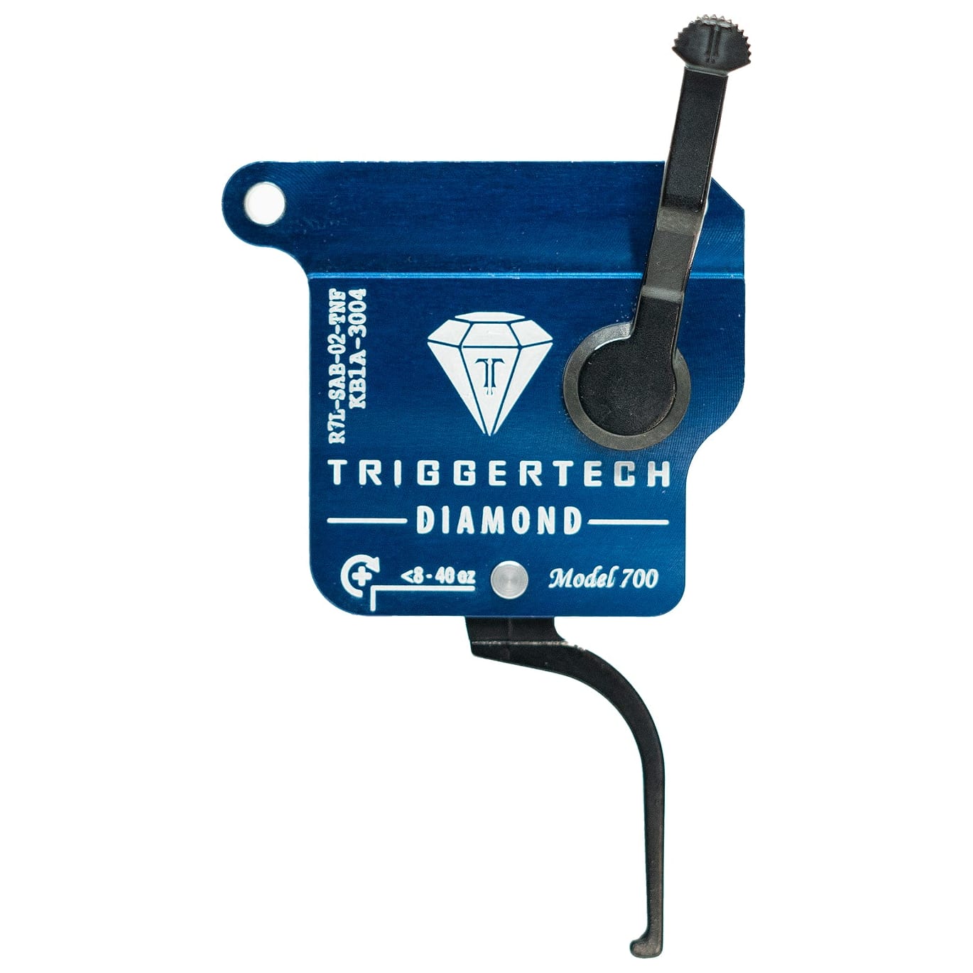 TriggerTech Rem 700 Rough Diamond Trigger - Left Hand, Black Flat Lever, No Bolt Release Black R7L-SAB-02-TNF