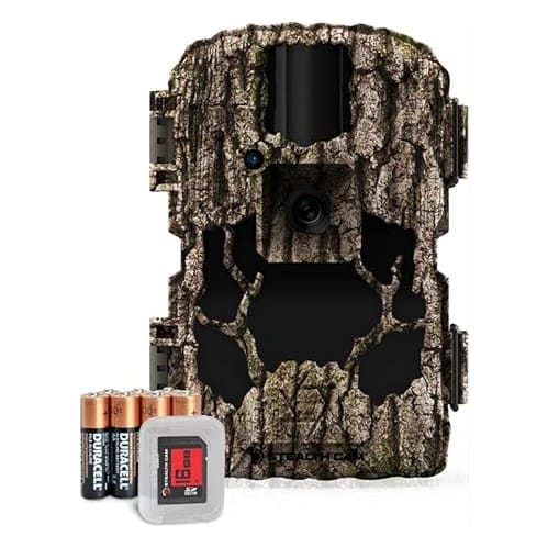 Stealth Cam Combo Pack of Prevue 30 MP and 720P Video at 30 FPS 2.4" Color TFT Screen Trail Camera, 8 AA Batteries, and 16 GB SD Card STC-PXV30CMOK