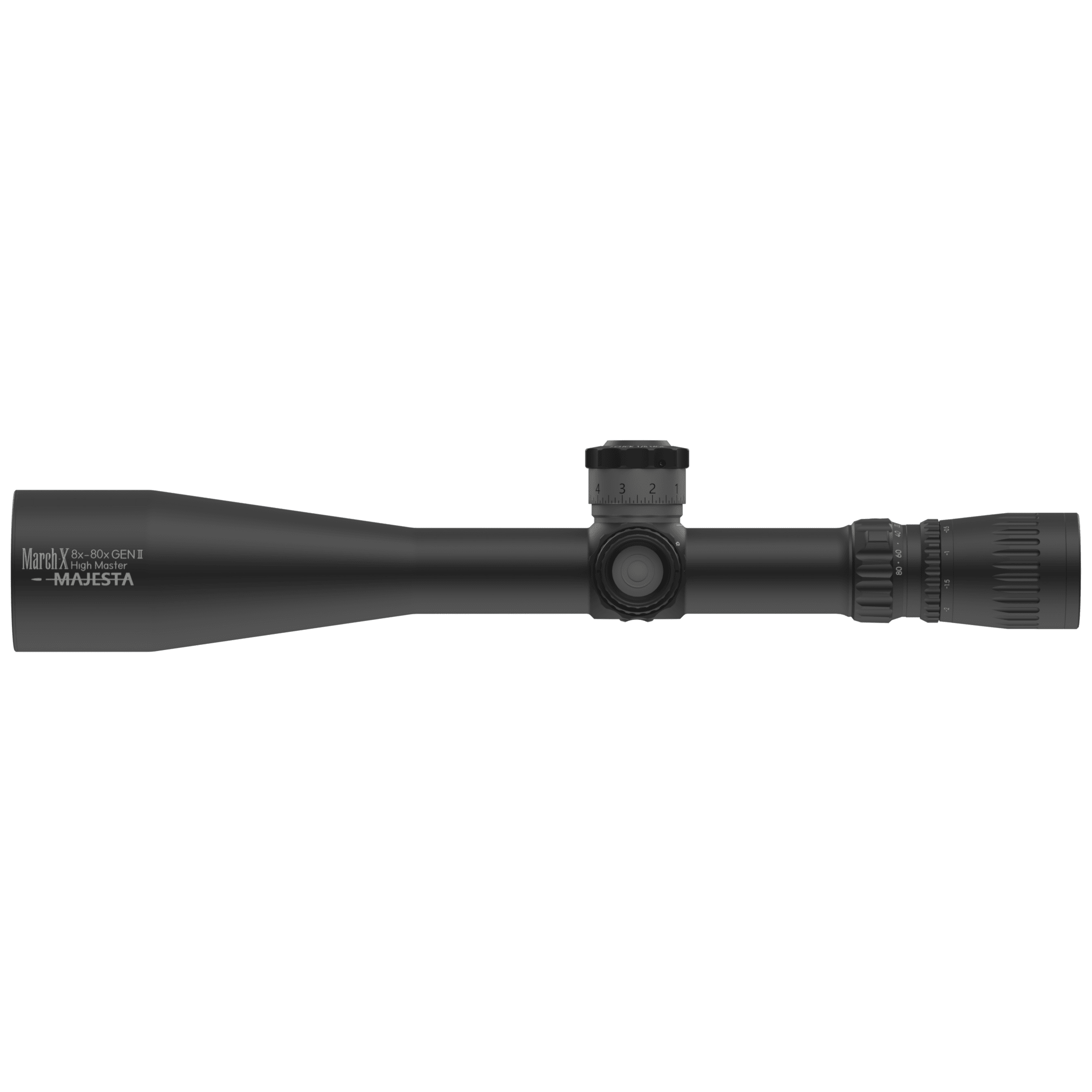 March-X Tactical "High Master" Majesta II 8-80x56mm SFP MTR-WFT 1/8MOA 6Level Illum Riflescope w/Mid Whl &amp; Writable Turrets D80HV56WTIW-G2-FTP-MTR-WFT