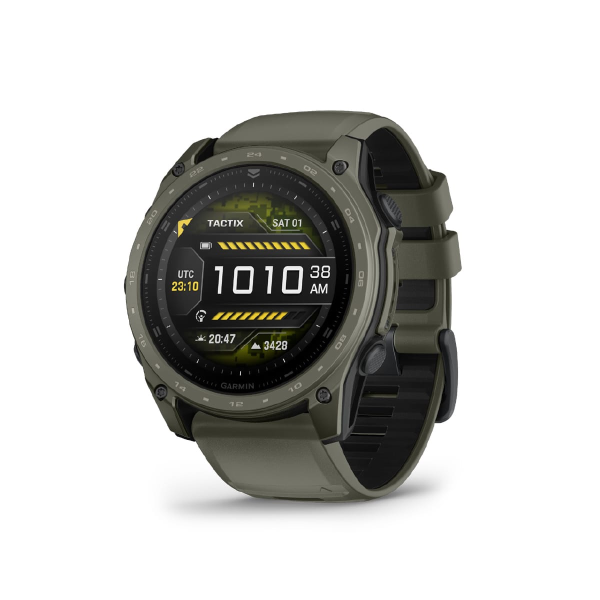 Garmin Tactix 8-51mm AMOLED Sapphire Applied Ballistics Ultralight Solver Cerakote Coating Olive Drab/Black Band Smartwatch 010-04553-10