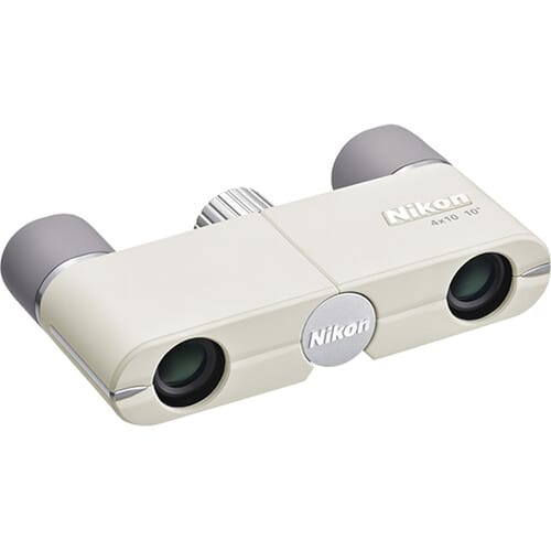 Nikon 4x10D CF Ivory White Pocket Binoculars Compact 4x Magnification 10 Degree Field Of View 3.7x2" 16841