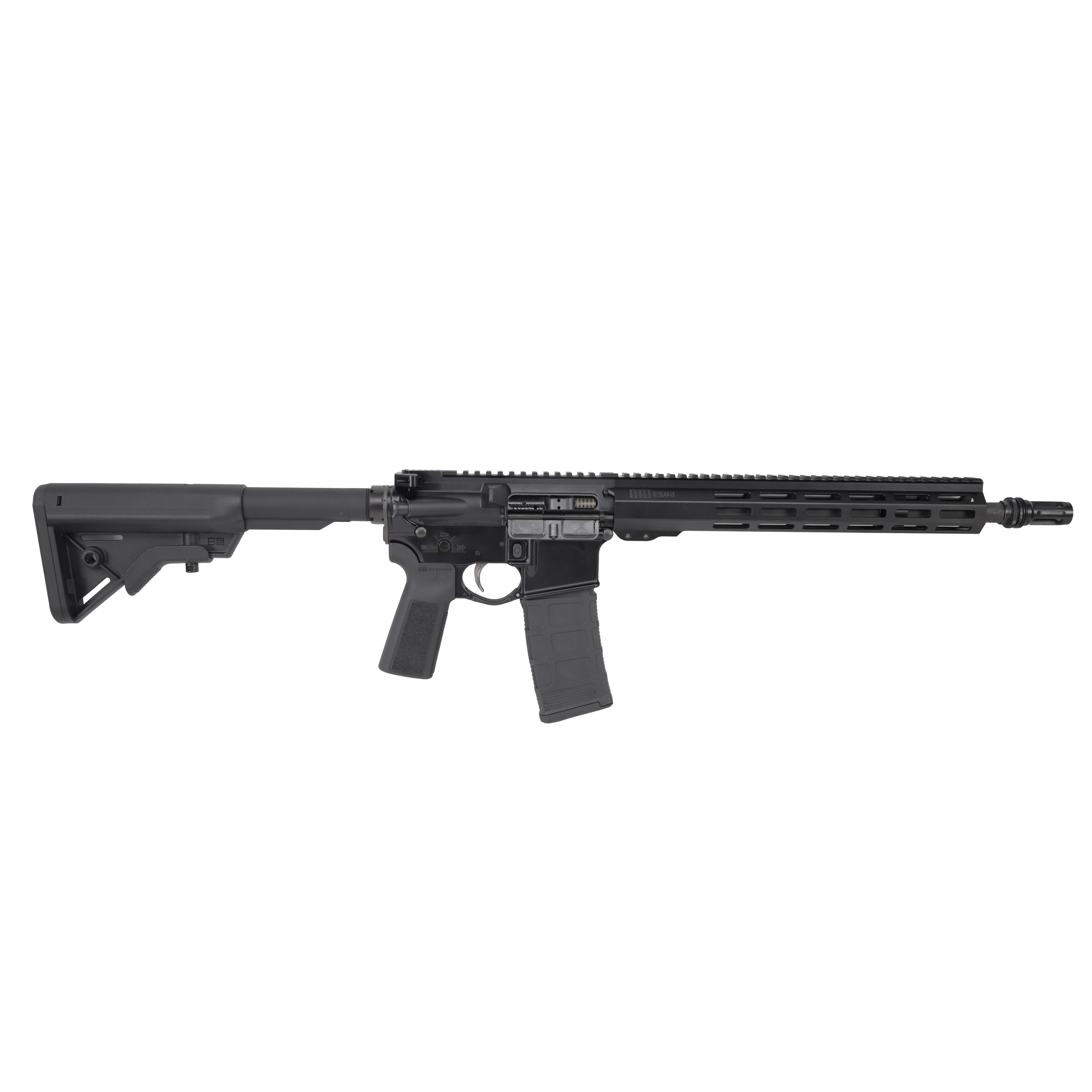 Sons of Liberty Gun Works M4-EXO3 5.56mm 14.5" Bbl Mid Gas EXO3 Rail P&amp;W ASR FH Black Complete Fighting Rifle M4-EXO3-556-145-ASR-RIFLE-A-BLK