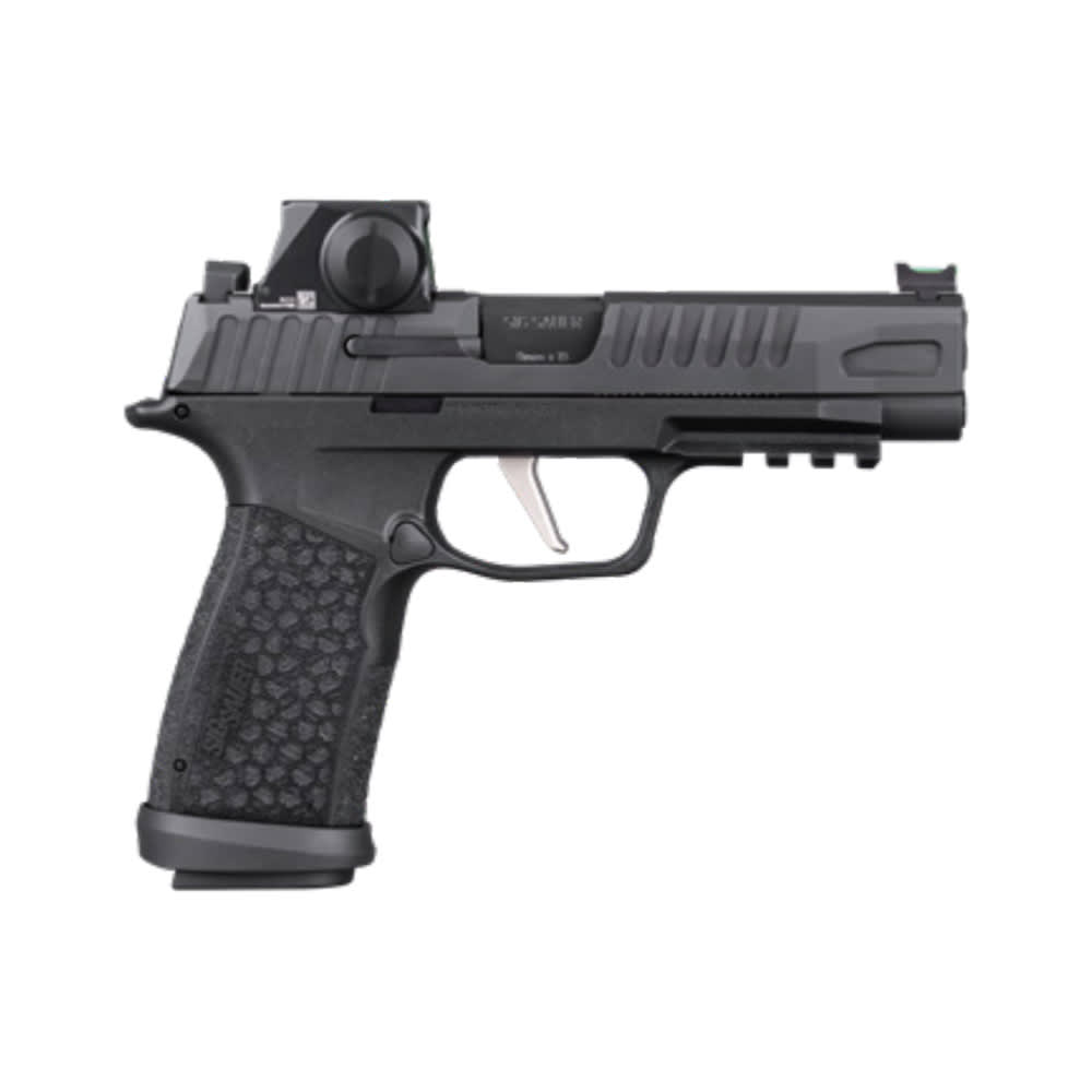 Sig Sauer P365 FUSE ROMEO-X SIG-LOC 9mm 4.3" Bbl Blk Striker Fiber Optic Front Blk Rear LXG Grip Magwell Pistol w/(1) 17rd &amp; (2) 21rd Mags 365XF-9-BFO