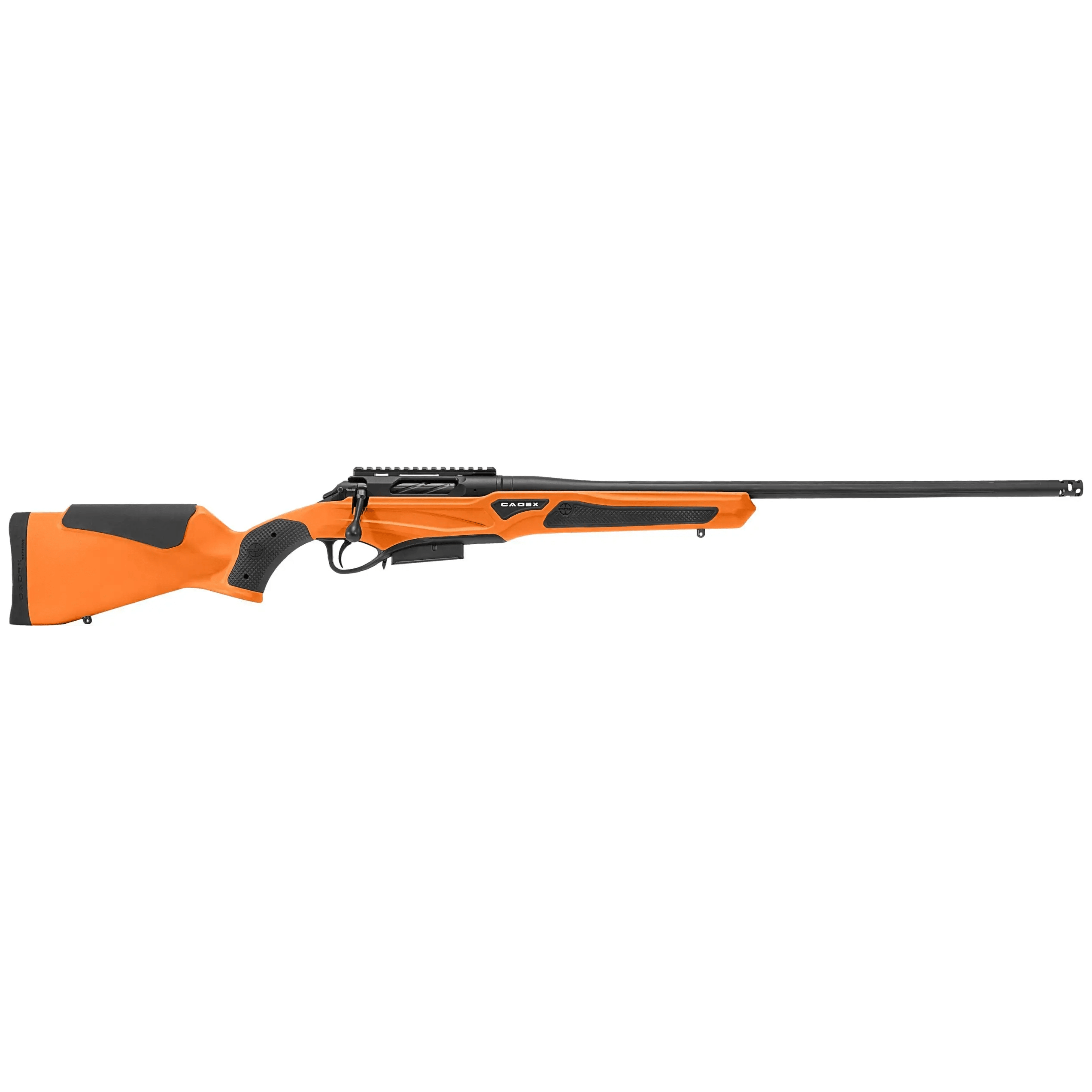 Cadex Defense CDX-R7 SPTR SA .308 Win 20" 1:10" Sporter Bbl Hybrid Orange/Black Rifle w/Hunting-Style MB CDXR7-SPTR-308-20-DI00-D4E1N-HOR