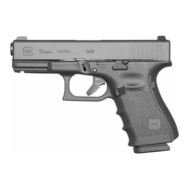Glock G19 19mm Gen 4 Black G19-gen-4-black