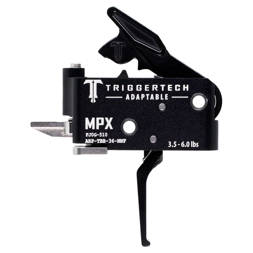 TriggerTech Gas Gun Duty MPX Two-Stage Straight Flat 3.5 lbs PVD Black Trigger AHX-TDB-33-NNF