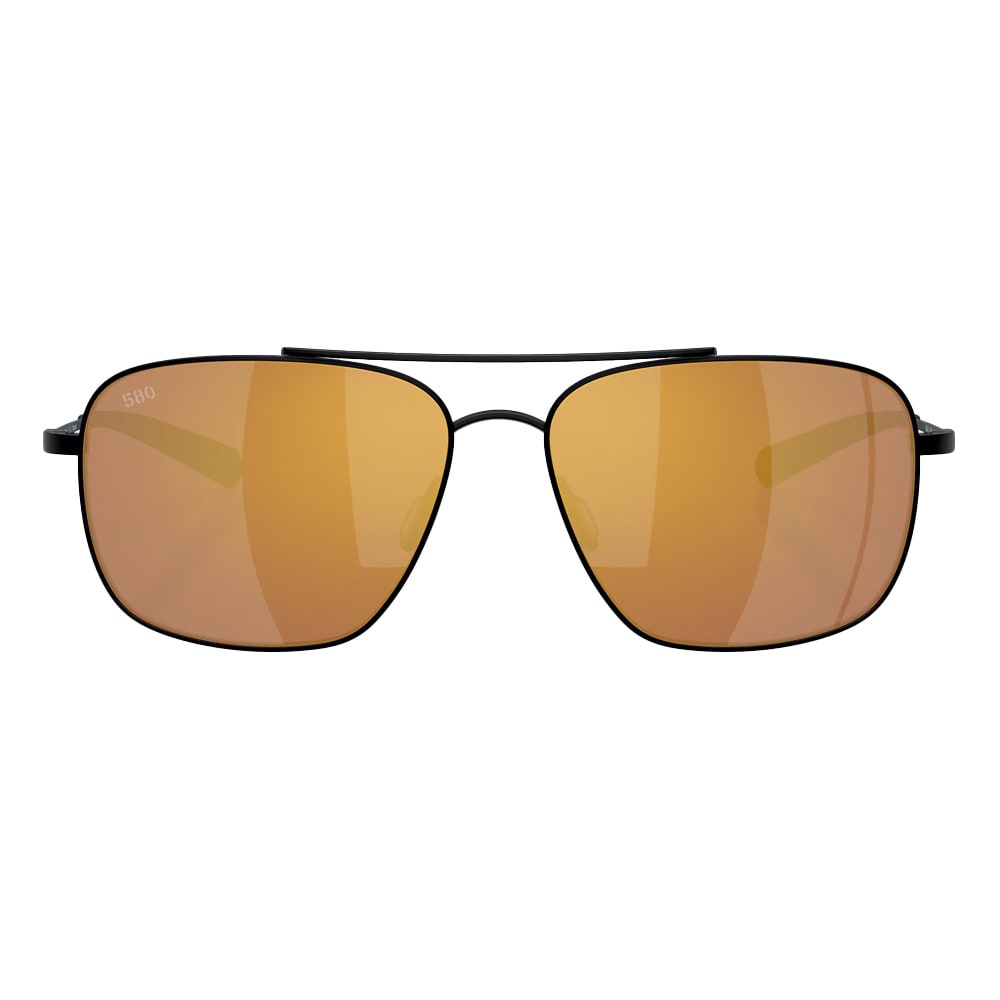Costa Del Mar Canaveral Satin Black Frame Gold Mirror 580G Lens 06S6002-60022459