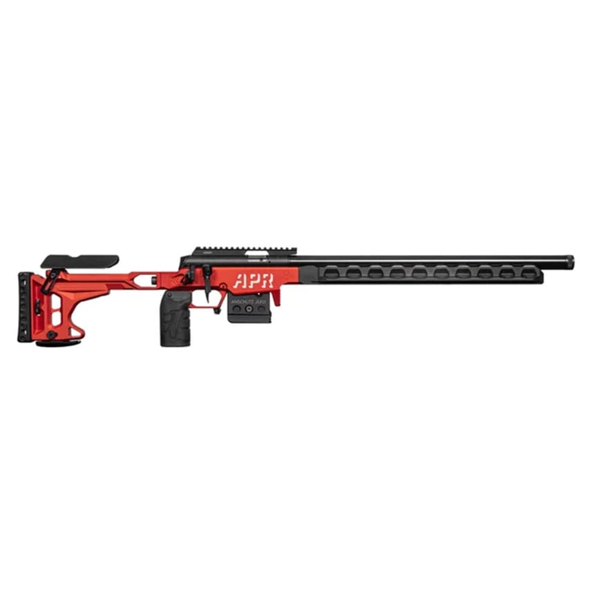 Anschutz 1727 APR Competition .22 LR 22" Bbl Red/BLK G18X1 5020 APR Trig 30 MOA Rail Bag Rider Steel Forearm Rifle w/(2) 10rd Mags A019358RBRX