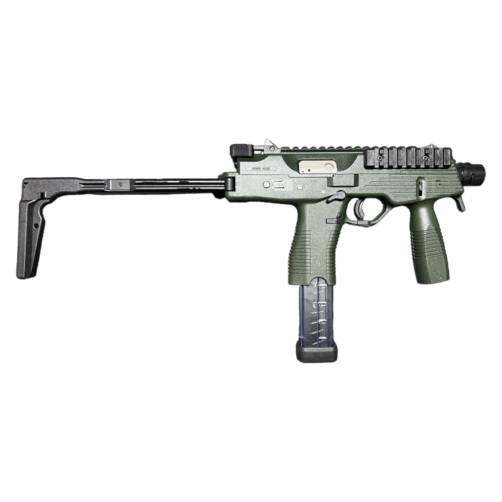 B&amp;T TP9 9mm 5.1" 1:10" Bbl OD Green Short Barrel Rifle w/Side Folding Stock (NFA) BT-30105-N-SBR-OD-FS
