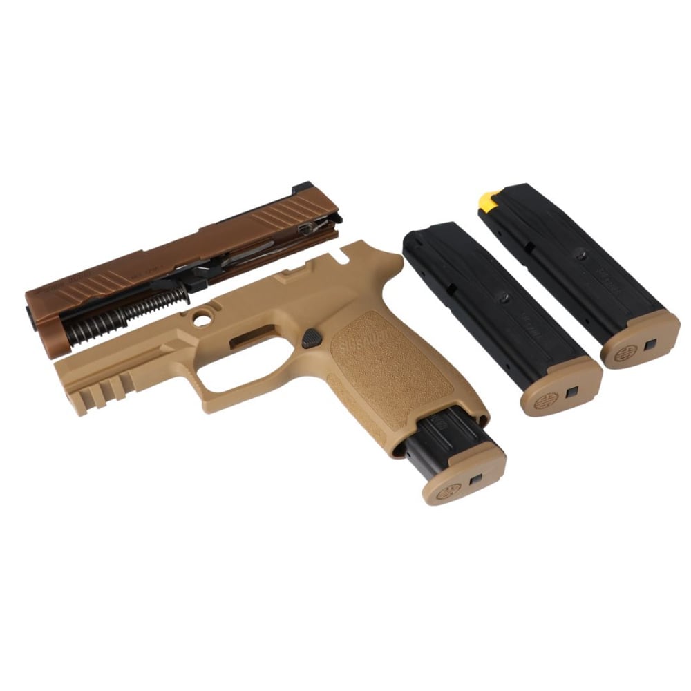 Sig Sauer P320 Cal-X P320-M18 9mm Carry Coyote (3)10rd Mags X-Change Kit CALX-M18-CSS-MS-10