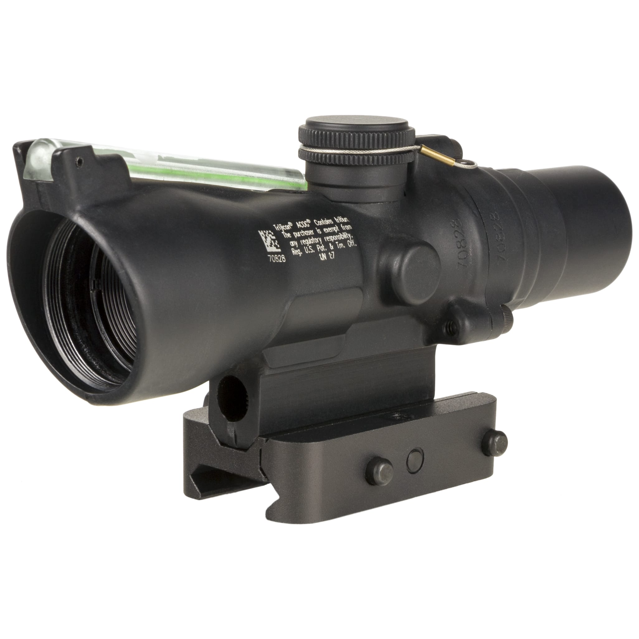 Trijicon Compact ACOG 2x20 Riflescope w/ Tritium & Fiber Optic Green Illumination, 9mm RTR Horseshoe Reticle, Q-LOC Picatinny Mount TA47-C-400412