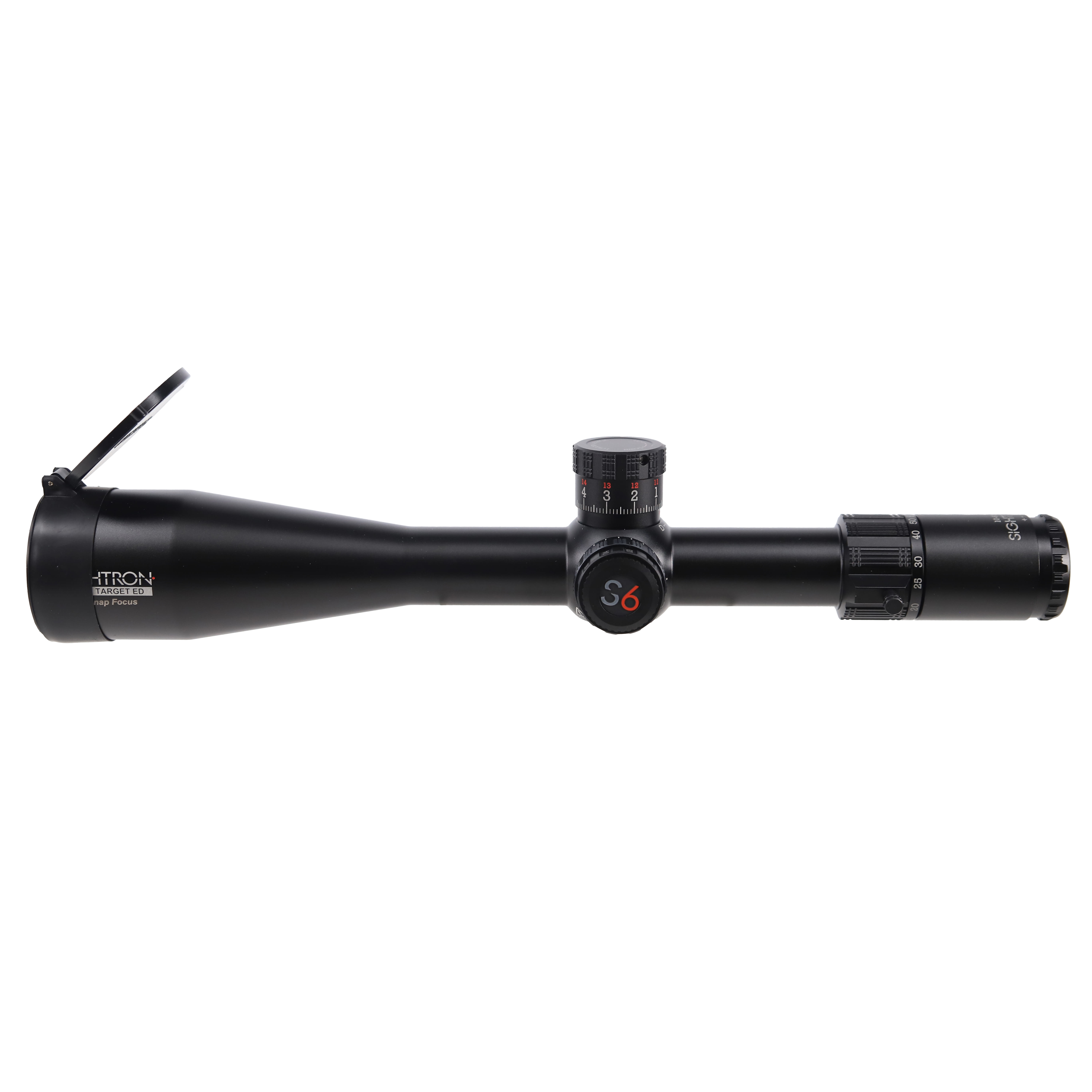 Sightron S6SSED1060X56ZSIRMOA-2FTSF 10-60x Magnification 56mm Objective Lense 34mm Tube SFP Illuminated Reticle Waterproof Riflescope 66017