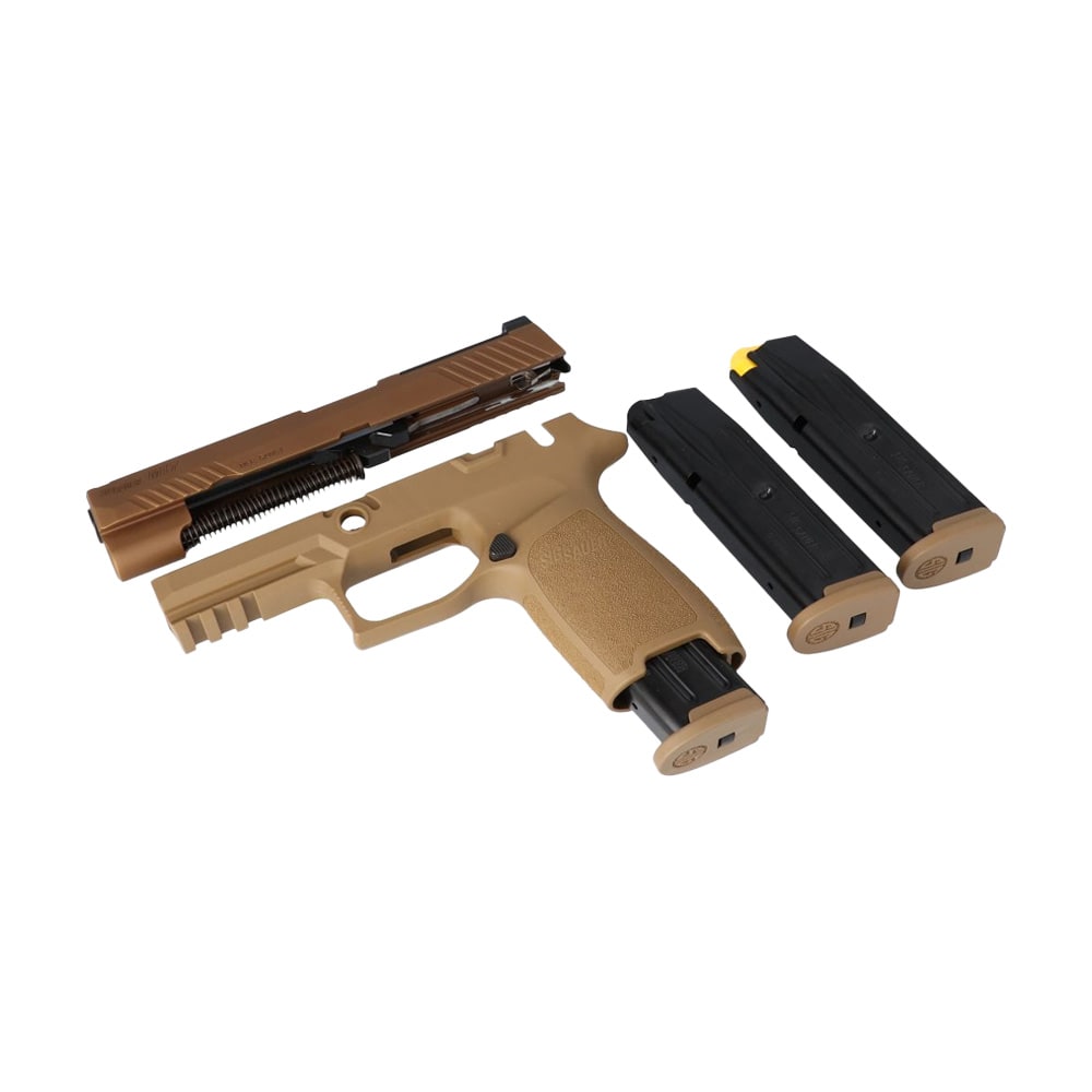 Sig Sauer P320 Cal-X 320-M17 9mm Full Coyote (3)10rd Mags X-Change Kit CALX-M17-CSS-MS-10