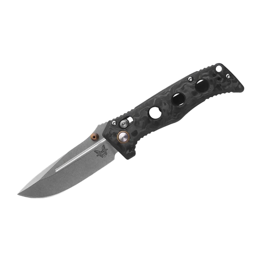 Benchmade Sibert Mini Adamas AXIS Stud Drop-Point Marbled Carbon Fiber Knife 273-03