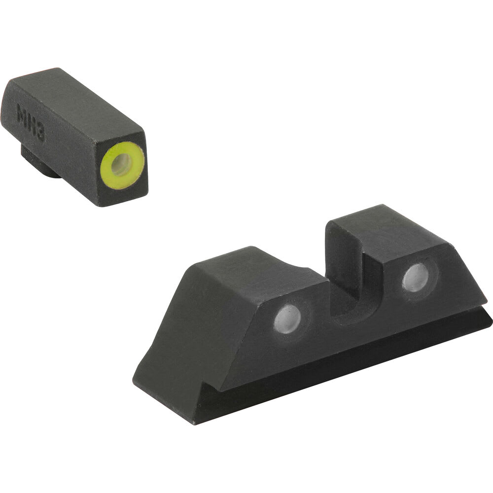 Meprolight Hyper-Bright Plus Mossberg MC2 Yellow Ring/Green Fixed Pistol Sight Set 402603121