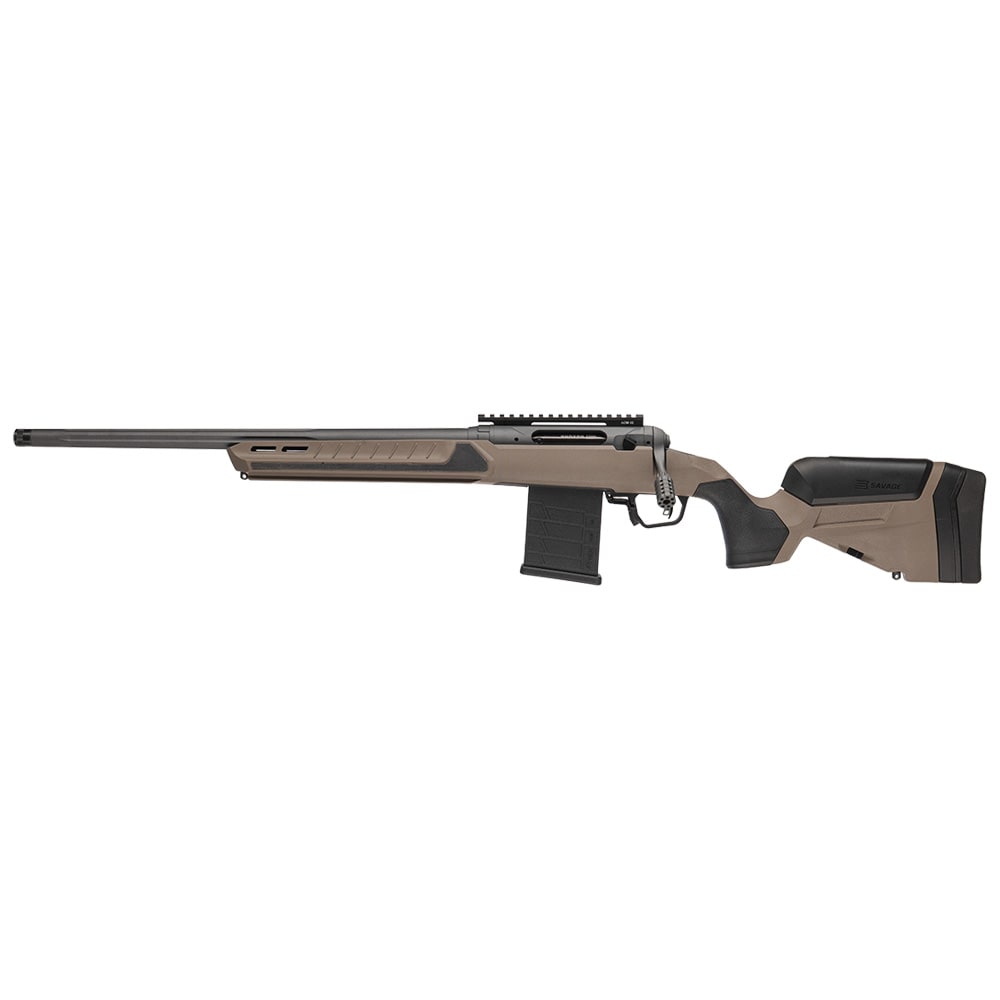 Savage Arms Model 110 Core Tactical LH 6.5 PRC 24"Bbl 1:8 THR Carbon Steel Med.Contour Strt.Fluting MLOK ARCA 1-Piece Top Rail Bolt Action Rifle 32693