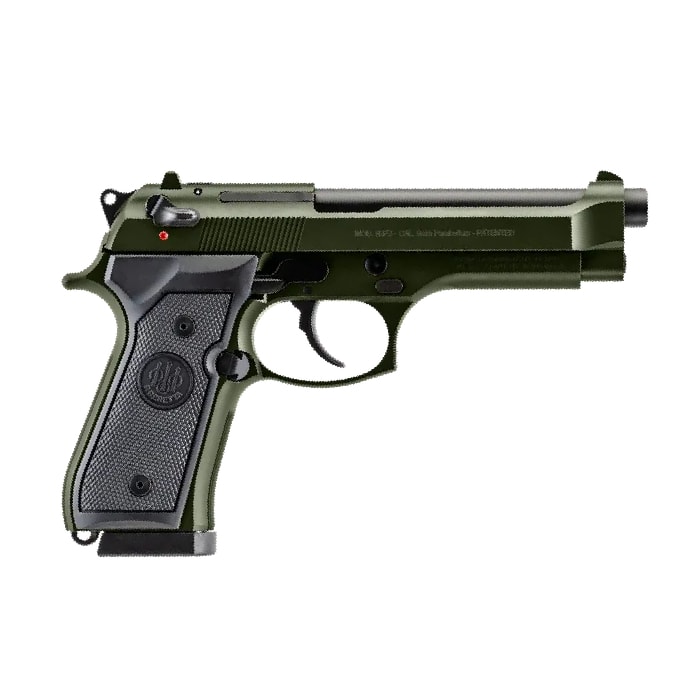 Beretta 92FS OD Green 215rd OD Green 9x19mm 4.9" Bbl SA/DA Pistol w/2 15 Mags J92F300GR15