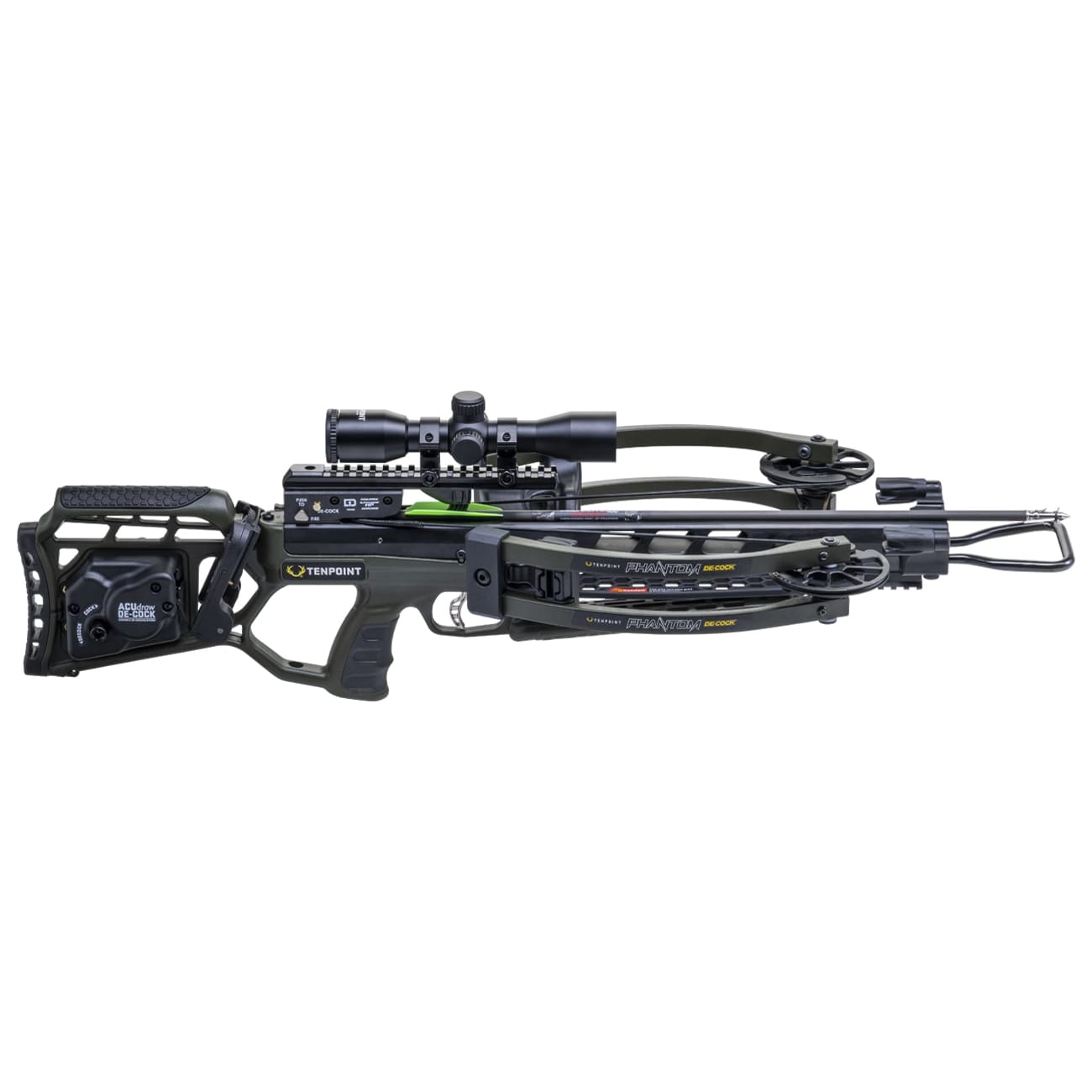 TenPoint Phantom Decock Pro-View 400 Scope ACUdraw De-Cock Moss Green Crossbow CB26005-1858