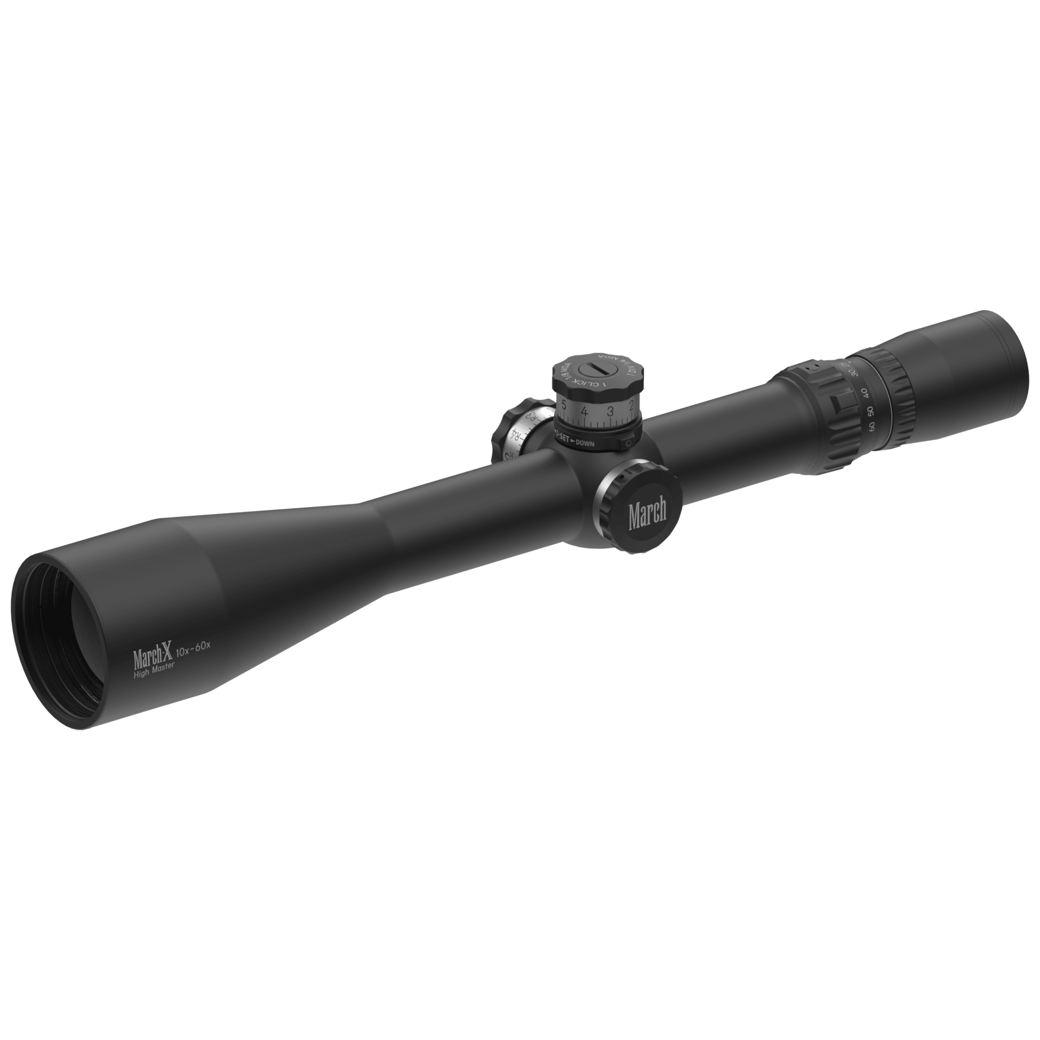 March-X Tactical "High Master" 10x-60x56mm SFP MTR-1 1/8 MOA Riflescope w/Writable Turrets D60HV56TMW-MTR-1