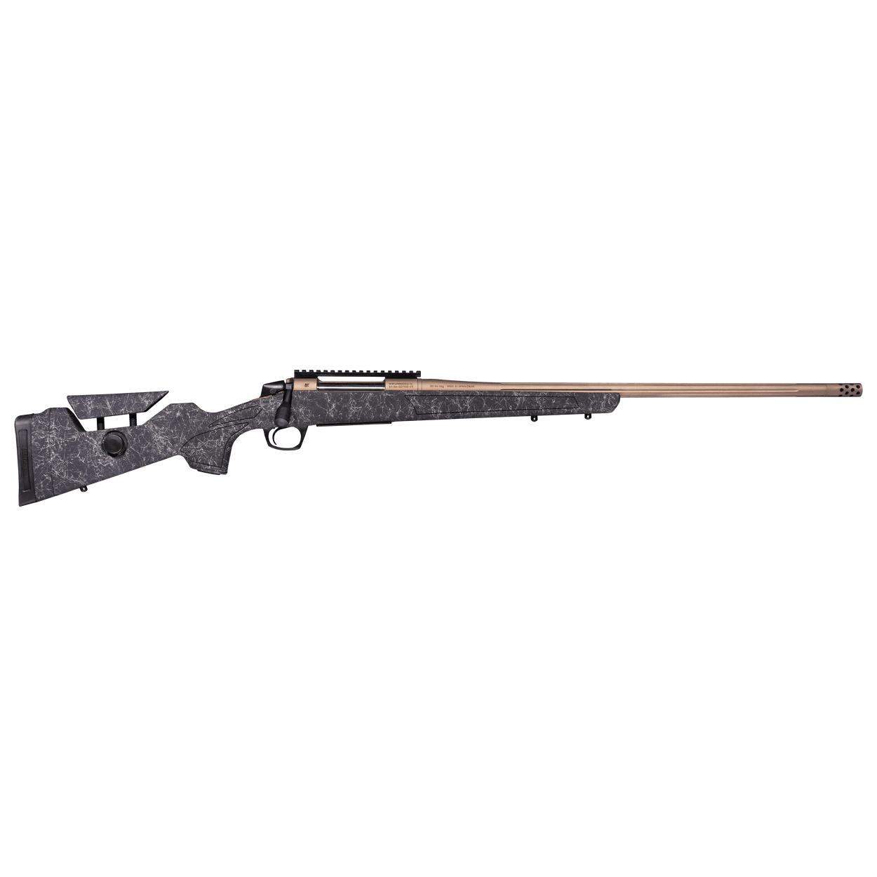 CVA Cascade Long Range Hunter 7MM Rem Mag 24" 1:9.5" 5/8x24" Bbl Smoke Bronze/BLK w/Smoked Bronze Web Rifle w/Soft Touch Stock CR3960F