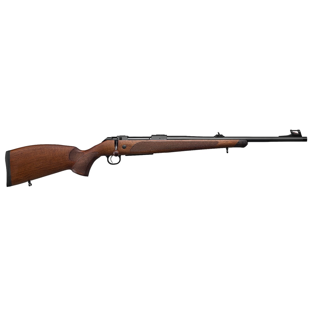 CZ-USA 600 Plus Lux 30-06 5rd 20" Bbl M15x1 Drilled &amp; Tapped Walnut Stock Rifle Fiber-Optic Front/Adj Rear Sights Walnut Bolt Knob 07308