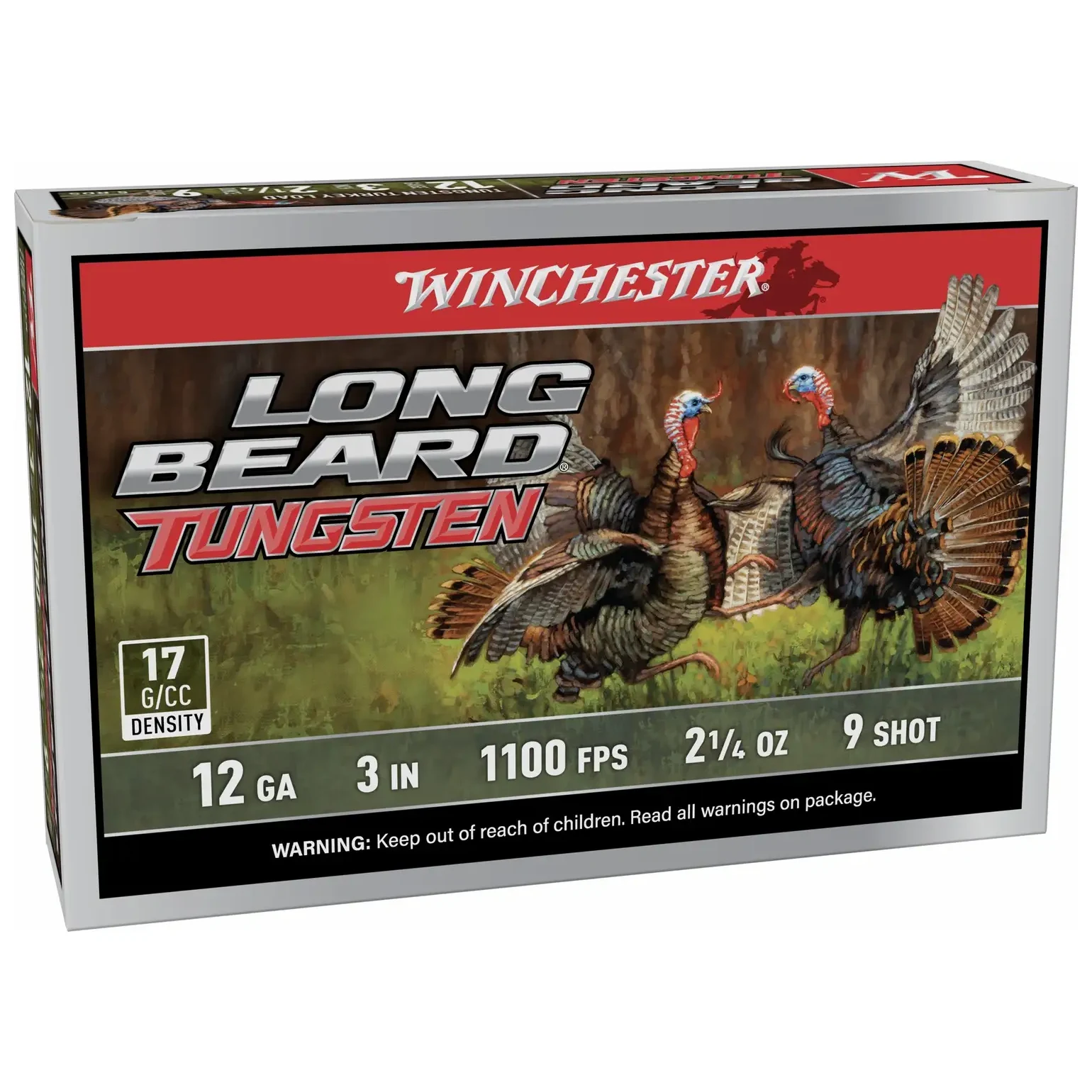 Winchester 12 ga 3"  #9 Long Beard TS17 2-1/4 oz Box of 5 Shells LBT1239
